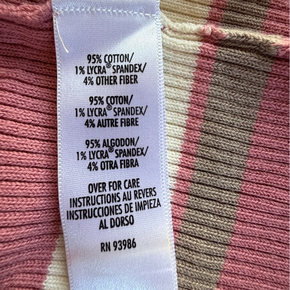 Casual Corner Striped Ribbed Turtleneck Sweater - Picture 4 of 4